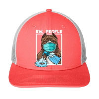 Pitbull Lover Dog Wearing Facemask And Hand Sanitizer Ew People 444 Pi Snapback Trucker Cap | Artistshot