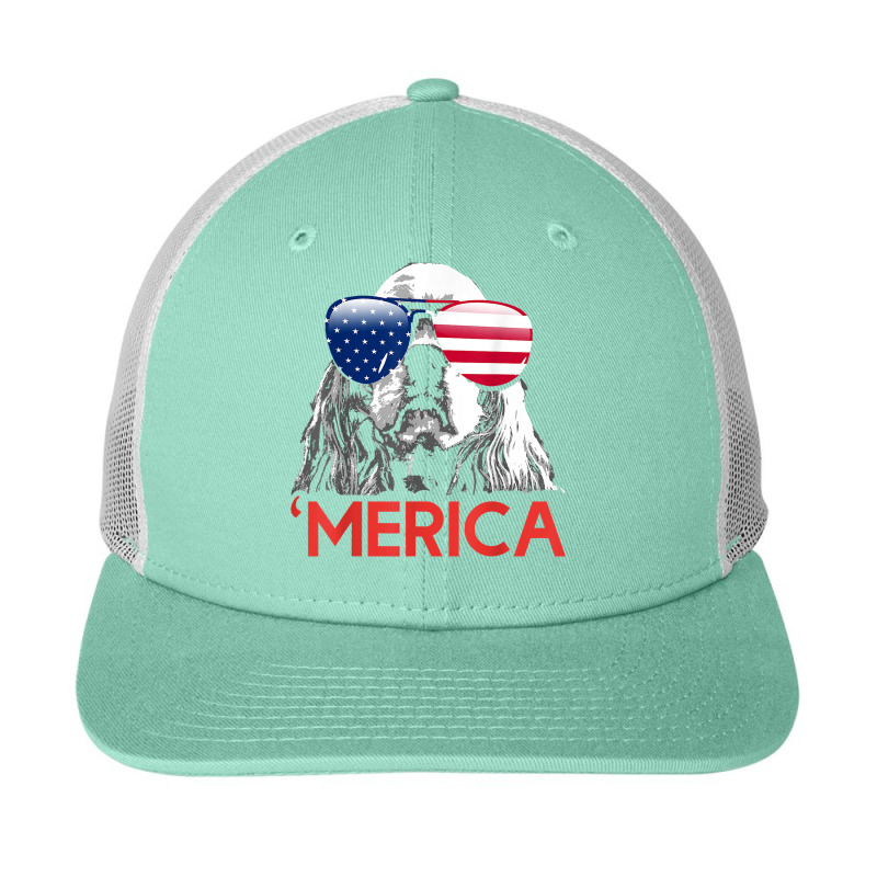 Merica Cocker Spaniel American Flag 4th Of July T Shirt Snapback Trucker Cap by franceskagilland | Artistshot