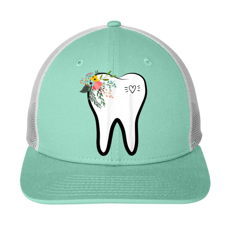 Flower Tooth Dentist Dental Hygienist Oral Hygiene Assistant Snapback Trucker Cap by kabelistrik | Artistshot