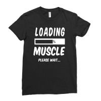 Installing Muscles Please Wait Ladies Fitted T-shirt | Artistshot