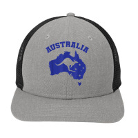 Australia With Kangaroo And Map T Shirt Snapback Trucker Cap | Artistshot