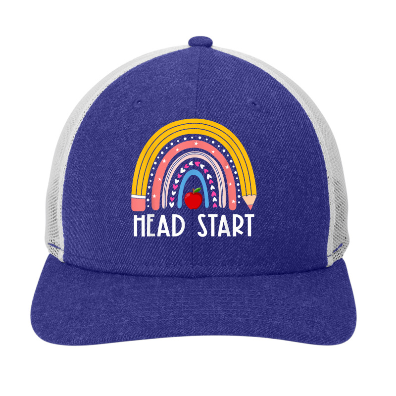 Rainbow Pencil Head Start Funny Teacher Life Back To School T Shirt Snapback Trucker Cap by gillanbepicaia | Artistshot