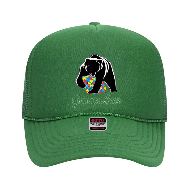 Grandpa Bear Autism Awareness Autism Dad Grandpa Papa Foam Trucker Hat By Musuhdalan Artistshot