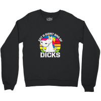 Eat A Giant Bag Of Dicks Unicorn Flipping The Bird Adult Gag Crewneck Sweatshirt | Artistshot