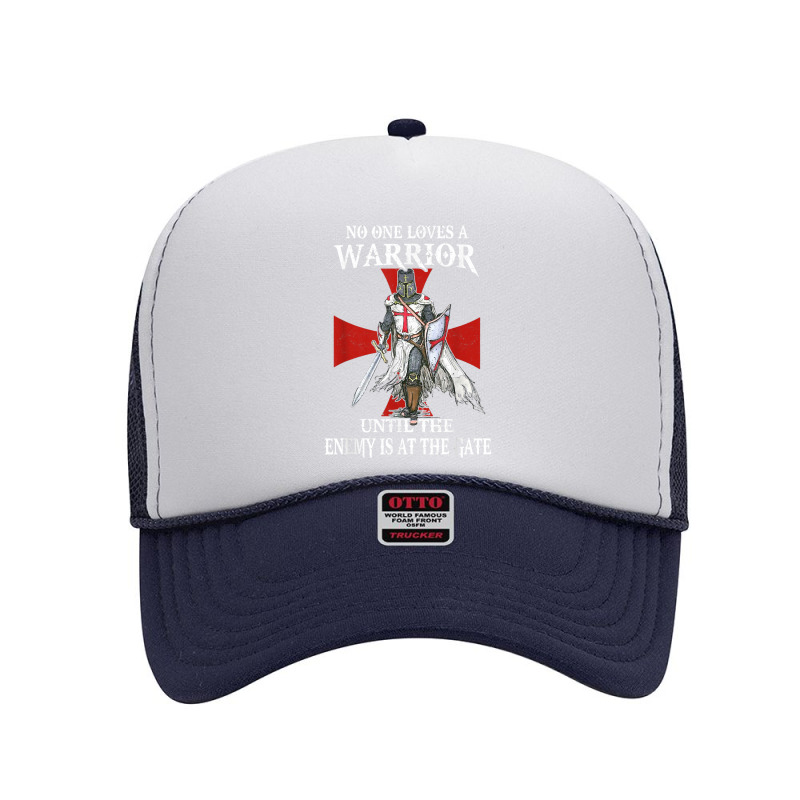 Knight Templar Christian Warrior Men Until The Enemy At Gate T Shirt Foam Trucker Hat | Artistshot