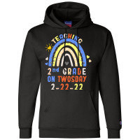 Teaching 2nd Grade On Twosday 2 22 22 H T  Shirt Teaching 2nd Grade On Champion Hoodie | Artistshot