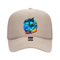 Dolphin Sea Life Save The Ocean Marine Biology Aquarium Foam Trucker Hat | Artistshot