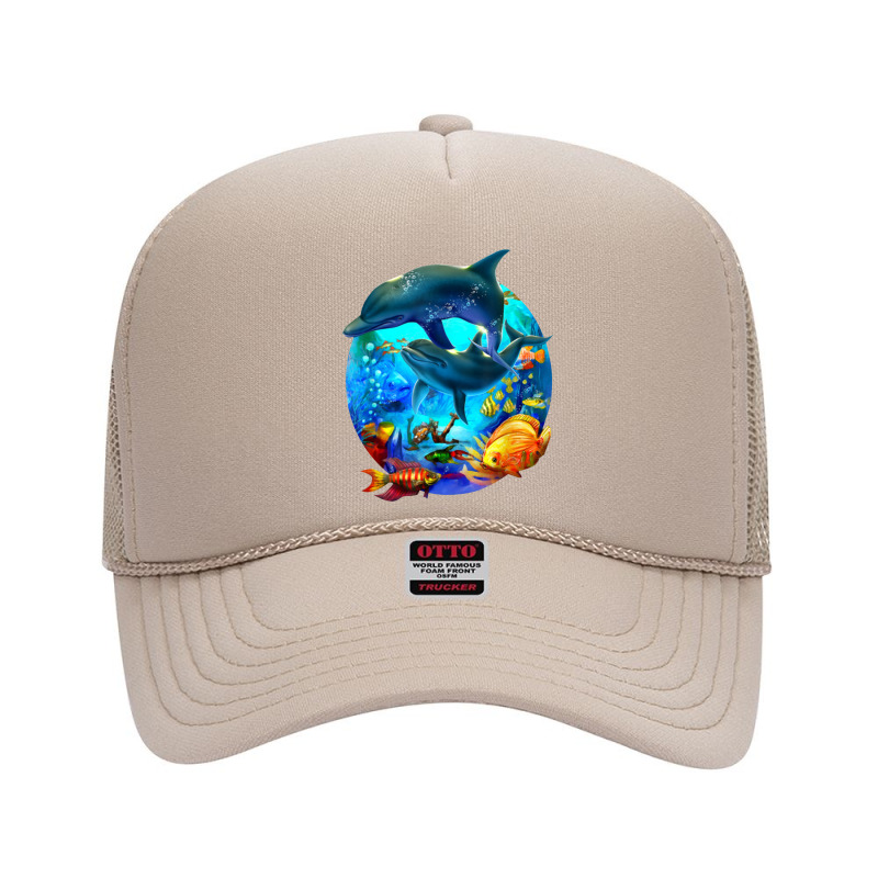 Dolphin Sea Life Save The Ocean Marine Biology Aquarium Foam Trucker Hat | Artistshot