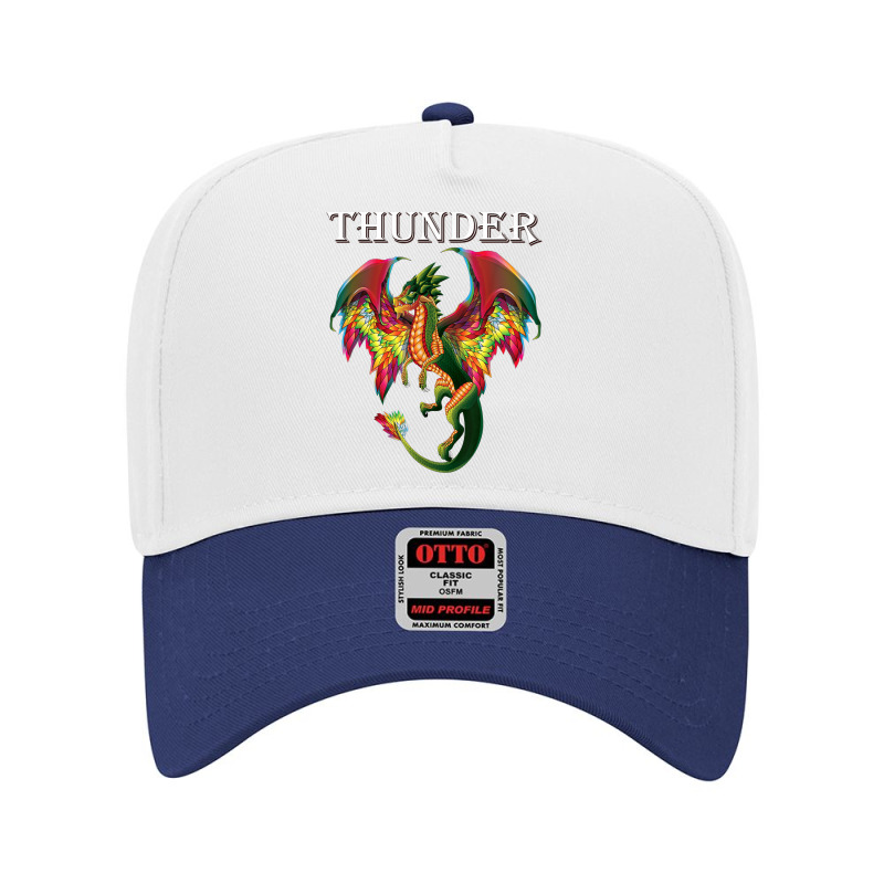 Imagine You Are A Thunder Dragon Breathing Fire With Wings Retro Vinta Adjustable Baseball Cap by HailieDesign | Artistshot