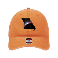 Missouri Total Solar Eclipse With 2017 Date & Map T Shirt Dyed Cap | Artistshot