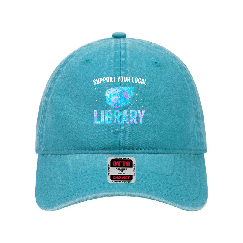 Book Reader Support Your Local Library Reading Books Lover Library Lov Dyed Cap by circularflap | Artistshot