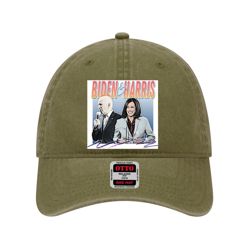 Joe Biden And Kamala Retro Style Fan Design Dyed Cap | Artistshot