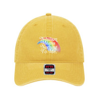 Nihilism Means Nothing To Me, Vintage Style Faded Rainbow Design Dyed Cap | Artistshot