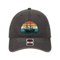 Cool Sunset Sailing Boat Dyed Cap | Artistshot