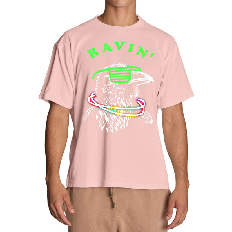 Ravin Raven Rave Party Neon Bird Funny Tee T Shirt Urban Heavy T-shirt | Artistshot