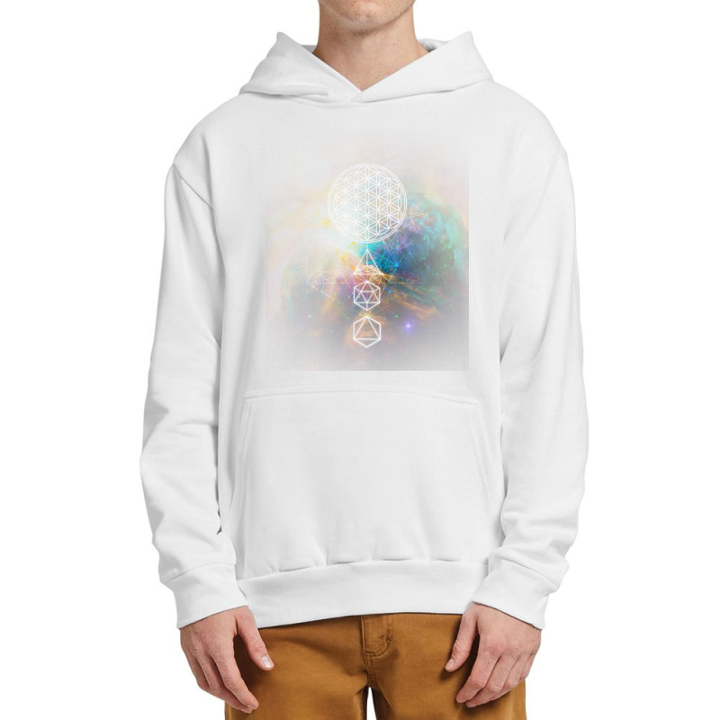 Flower Of Life Platonic Solids Mandala Long Sleeve T Shirt Urban Pullover Hoodie by KaseeDheera | Artistshot