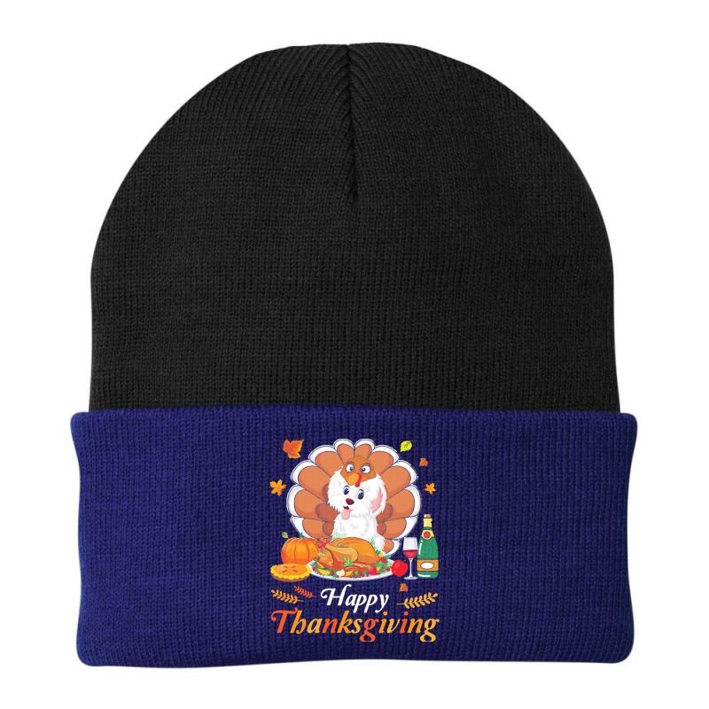 Havanese Dog Thanksgiving Christmas Day T  Shirt Havanese Turkey Costu Beanie | Artistshot