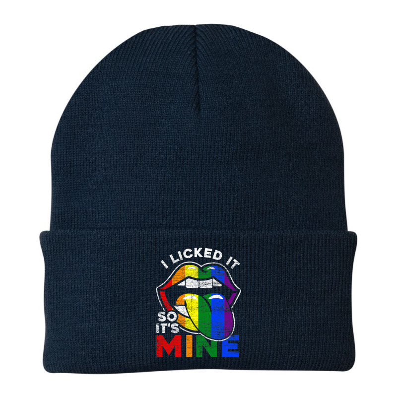 I Licked It So Its Mine Rainbow Lgbt Beanie by MarkRodriguez | Artistshot