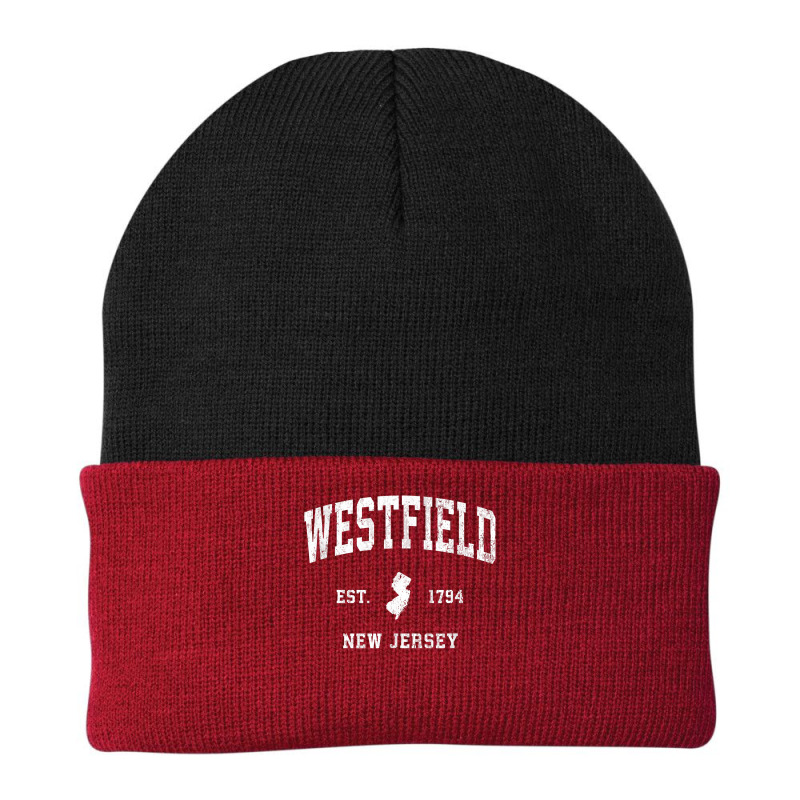 Westfield New Jersey Nj Vintage Athletic Sports Design T Shirt Beanie | Artistshot