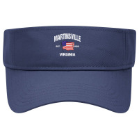 Martinsville Virginia Va Usa Stars & Stripes Vintage Style Premium Visor Hat | Artistshot