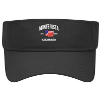 Monte Vista Colorado Co Usa Stars & Stripes Vintage Style Premium Visor Hat | Artistshot