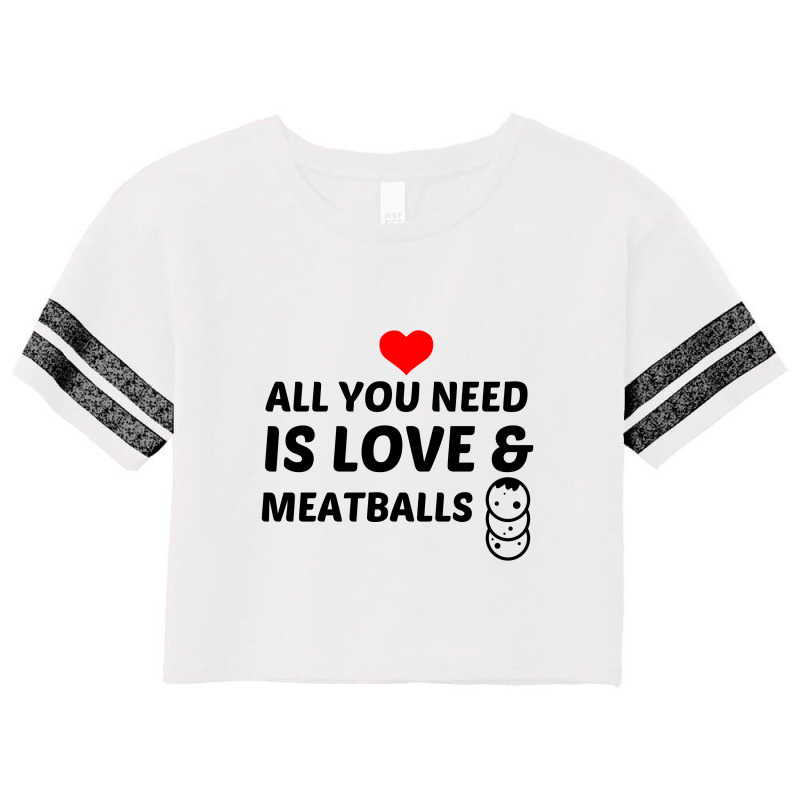 Meatballs And Love Scorecard Crop Tee by Perfect Designers | Artistshot