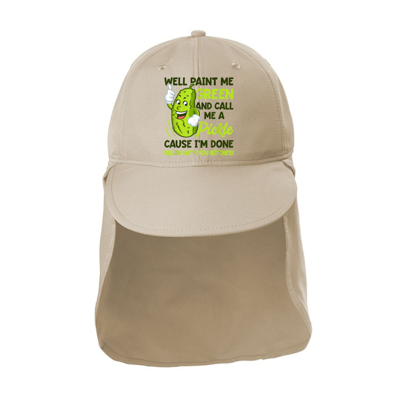 Paint Me Green And Call Me A Pickle Bitches T Shirt Sun Shade Cap by MleczynskiShae | Artistshot