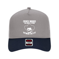 Chuck Norris Can Punch A Cyclops Between The Eye Mesh Back Trucker Hat | Artistshot