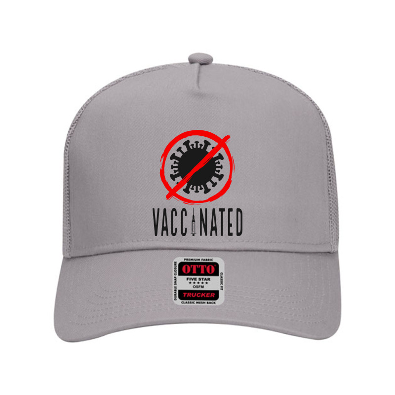 Vaccinated, Hug Me Im Vaccinated, Quarantine, Proudly Vaccinated Mesh Back Trucker Hat by Zero_art | Artistshot