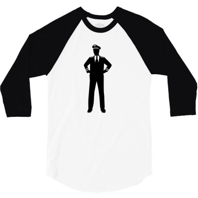 Airline Pilot Essential 3/4 Sleeve Shirt Designed By Designtopall