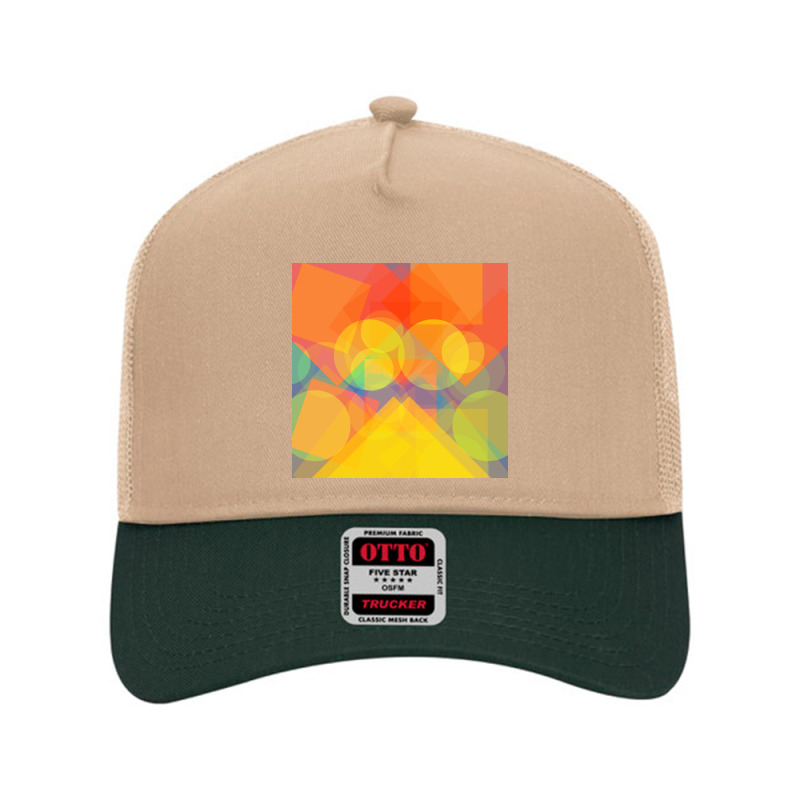 Warm Aesthetic Geometric Abstract Pattern Mesh Back Trucker Hat | Artistshot