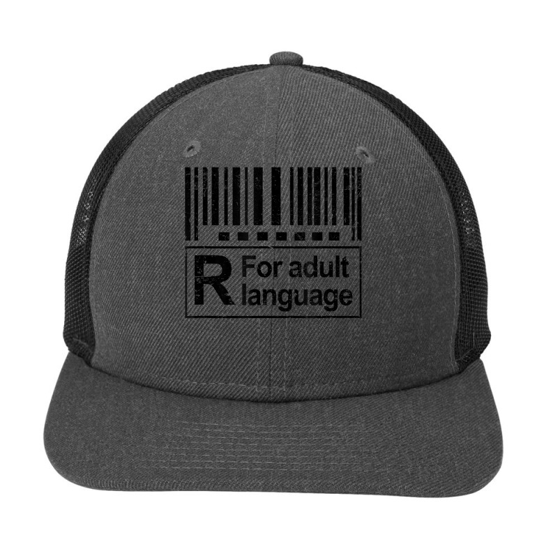 Barcode Sign R For Adult Language Warning Label Sign T Shirt Snapback Trucker Cap by vazwttopperve | Artistshot