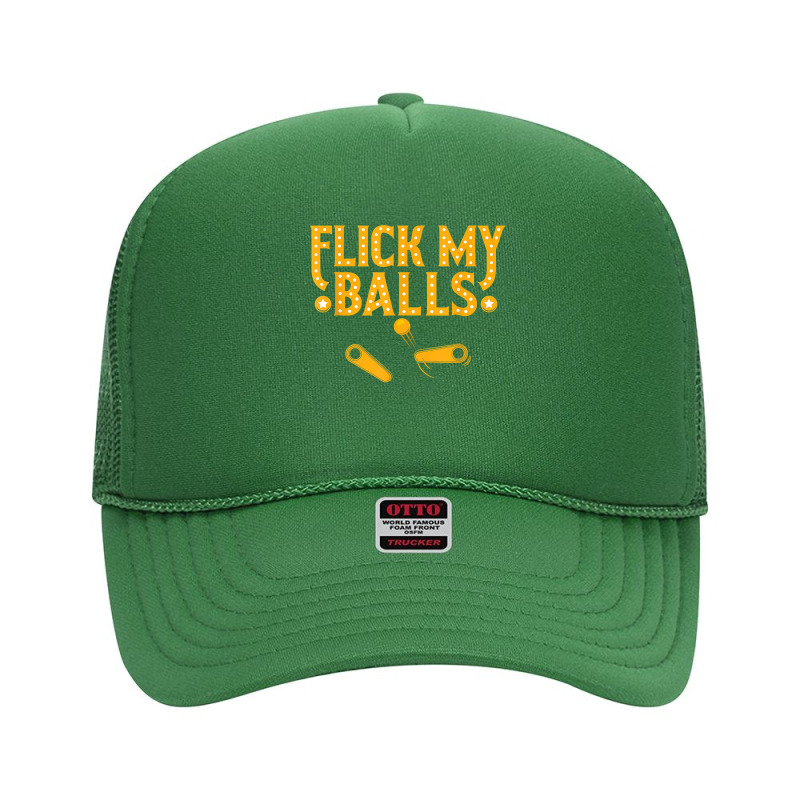 Flick My Balls   Retro Vintage Multiball Pinball Arcade Game T Shirt Foam Trucker Hat by harmanyuan | Artistshot