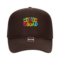 Funny Montessori Squad Montessori Teacher Back To School T Shirt Foam Trucker Hat | Artistshot