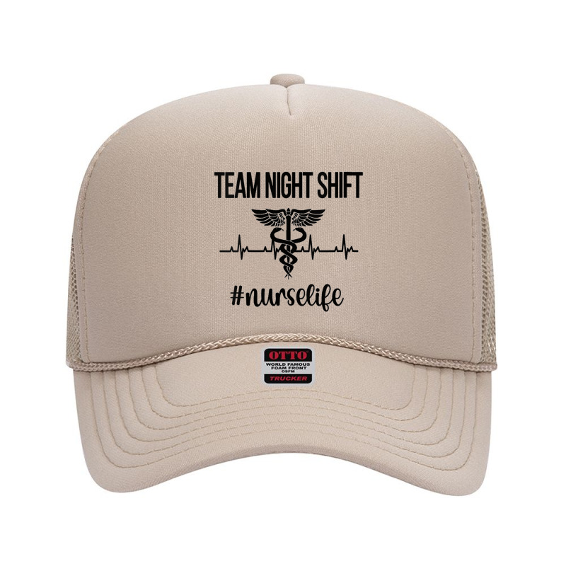 Womens Team Night Shift Caduceus Nursing Night Shift Nurse Week Foam Trucker Hat | Artistshot