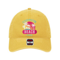 Womens Retro Cool Clearwater Beach Original Florida Sunset Beaches V N Dyed Cap | Artistshot