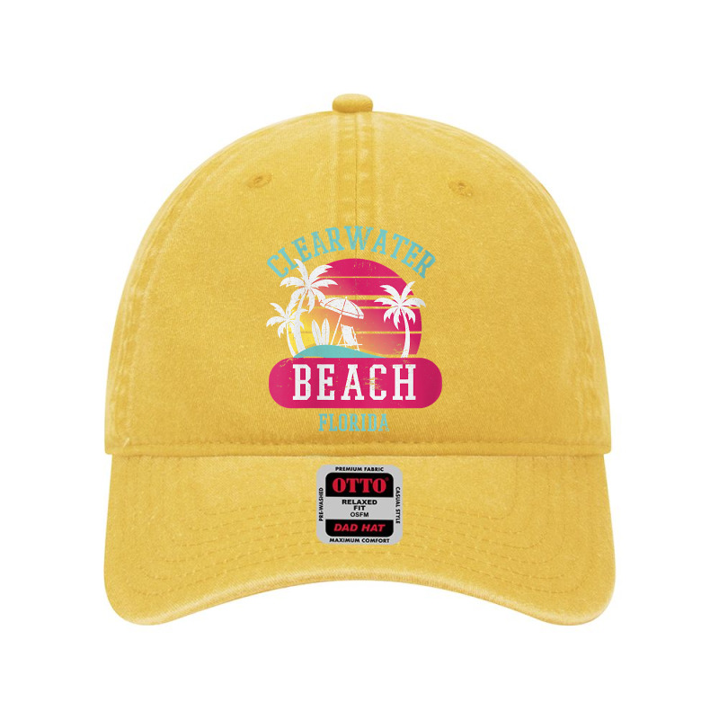 Womens Retro Cool Clearwater Beach Original Florida Sunset Beaches V N Dyed Cap by abdurrehmancappucci | Artistshot