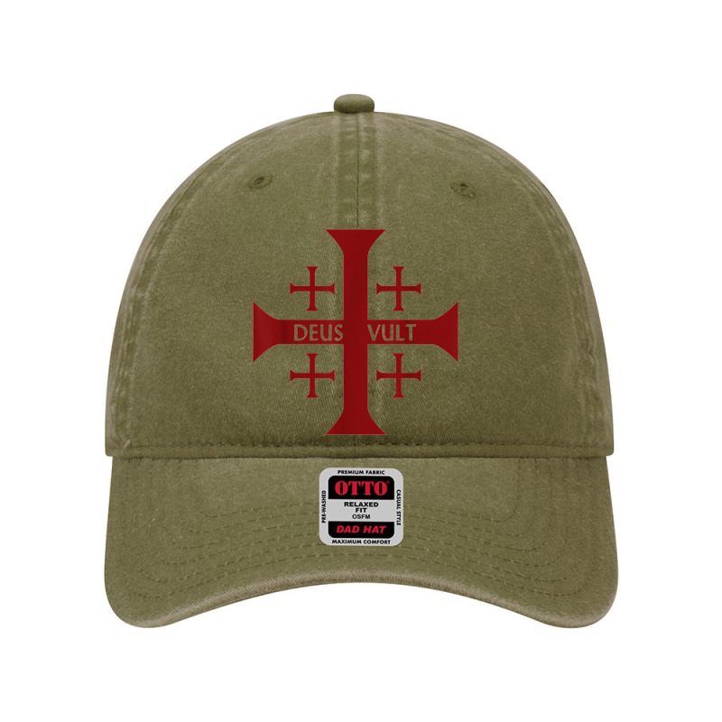 Crusader Christianity Deus Vult God Will Dyed Cap | Artistshot