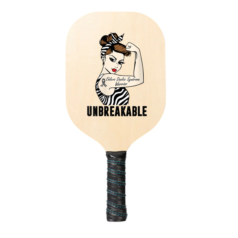 Womens Ehlers Danlos Syndrome Warrior Unbreakable Strong Woman V Neck Pickleball Paddle | Artistshot