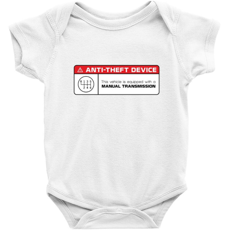 Anti Theft Device Manual Transmission Warning Baby Bodysuit by designtopall | Artistshot