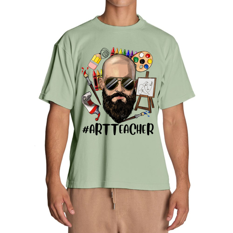 Bald Bearded Man Art Teacher Urban Heavy T-shirt | Artistshot