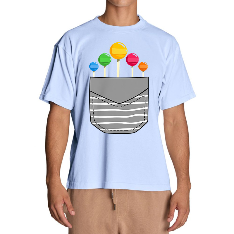 Funny Rainbow Sucker Candy Stick Lollipop Pocket T Shirt Urban Heavy T-shirt by roopeedwrich76 | Artistshot