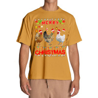 Chicken Design Merry Christmas Chicken For Kids Costume Cute 32 Hen Ch Urban Heavy T-shirt | Artistshot