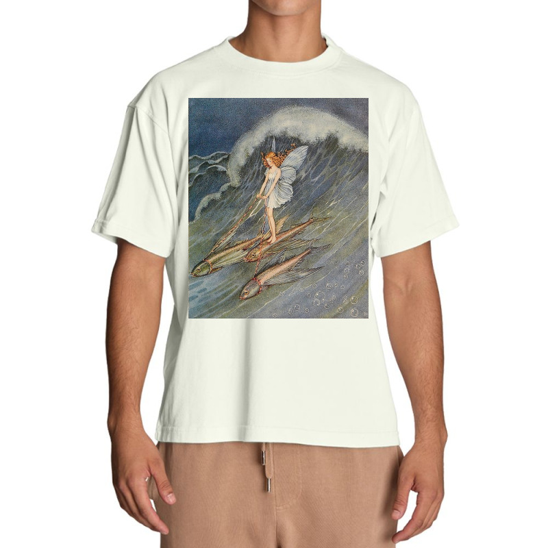 Flower Fairy On A Wave Urban Heavy T-shirt | Artistshot