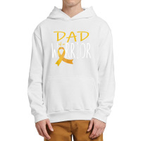 Childhood Cancer Awareness Dad Of A Warrior Urban Pullover Hoodie | Artistshot