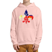 Louisiana Cajun Proud Acadiana Flag Distressed Fleur Raglan Baseball T Urban Pullover Hoodie | Artistshot