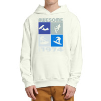 Awesome Since 1974. Wakeboard Lifestyle Pullover Hoodie Urban Pullover Hoodie | Artistshot