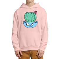 Cute And Funny Cactus Cat Urban Pullover Hoodie | Artistshot