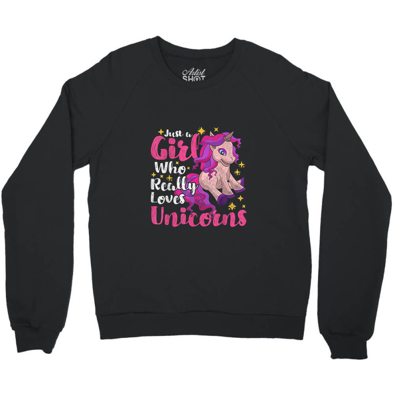 Fairy Tale Unicorn Lover Girls Women Magical Animal Unicorn Crewneck Sweatshirt by Yuh2105 | Artistshot