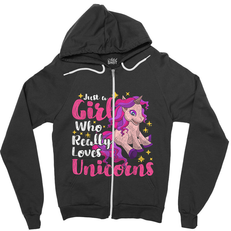 Fairy Tale Unicorn Lover Girls Women Magical Animal Unicorn Zipper Hoodie by Yuh2105 | Artistshot